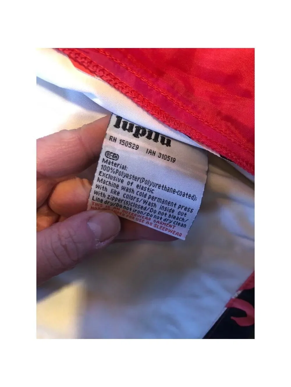 Lupilu NWOT Girl's Pink Swan Hooded Rain Jacket - Size 2-4 Years